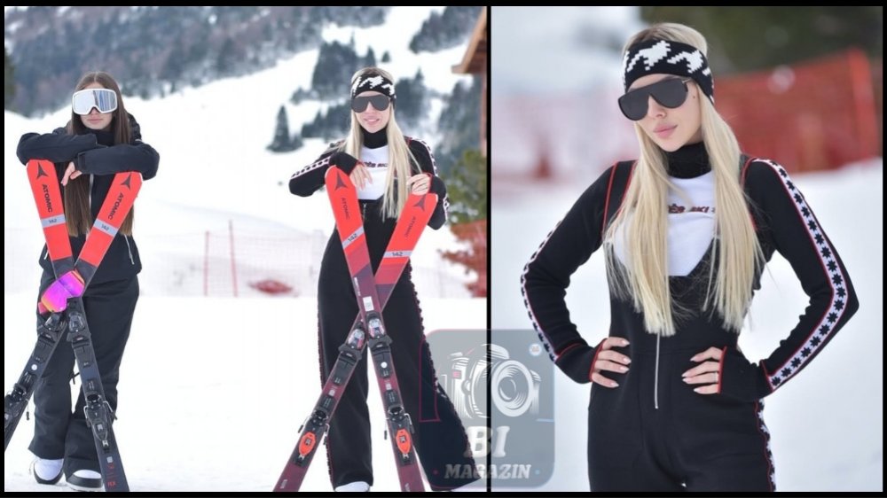 Merve Arkas, Kızıyla Kayak Yapıyor...