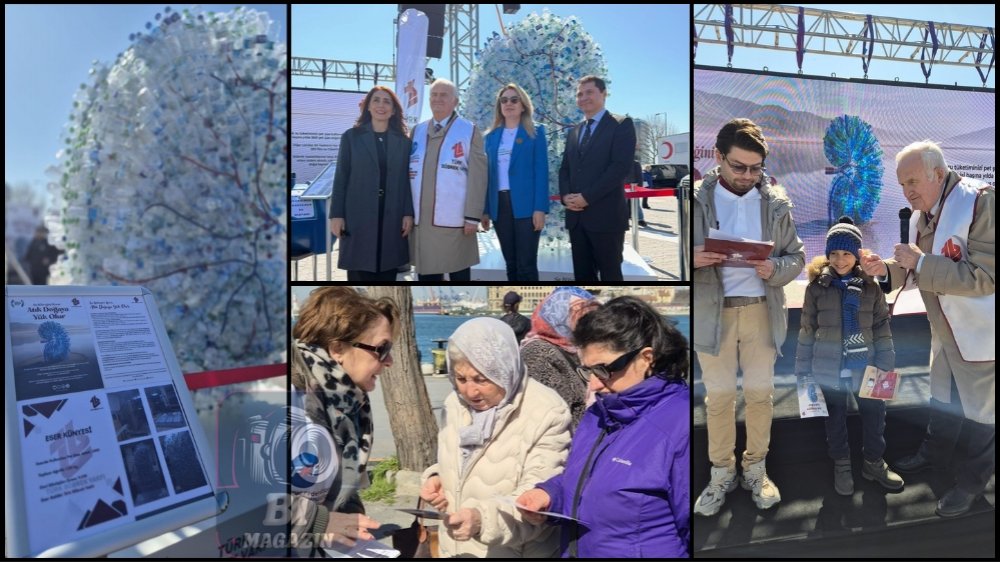 Türk Böbrek Vakfı 1800 Pet Şişeden Yapılan Dev "Böbrek" İle Sahaya İndi...